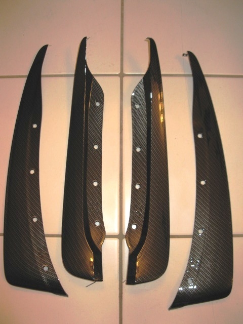 HydroCarboned GM C6 Corvette Splash Guards, 2005-2013 Splash Guards